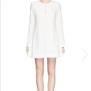 Elizabeth and James White Keyhole Long Sleeve Mini Dress Size 2